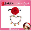 Beautiful Christmas Flower Head band Necklace Handmade Childrens Jewellery Sets